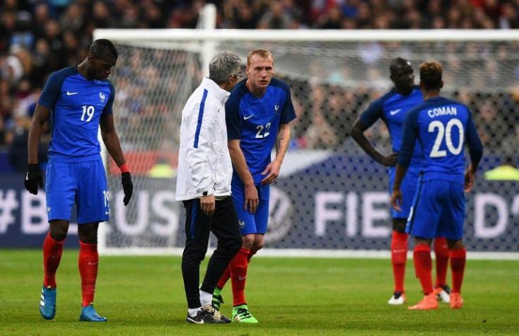 Selección de Francia suma una nueva baja en la defensa para la Eurocopa