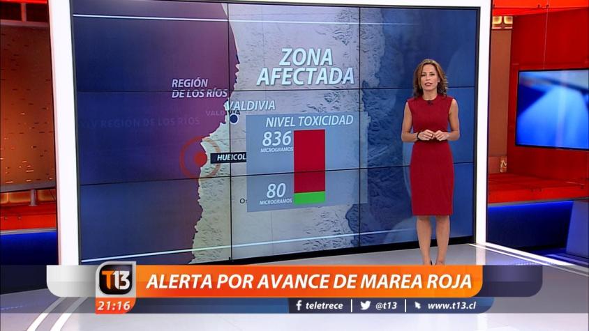 Marea roja: El mapa de las zonas afectadas en la región de Los Ríos