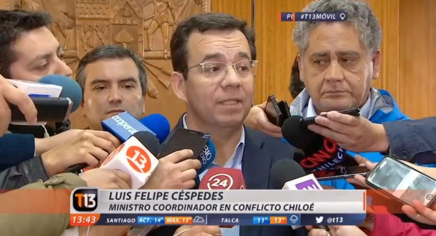 Ministro Céspedes y conflicto en Chiloé: "En estas cosas uno siempre recibe críticas"