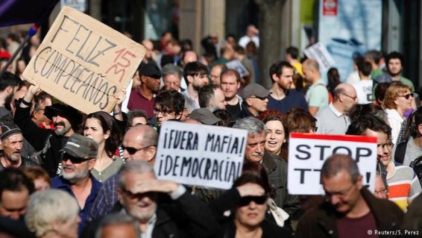 Madrid: los indignados celebran quinto aniversario del 15-M