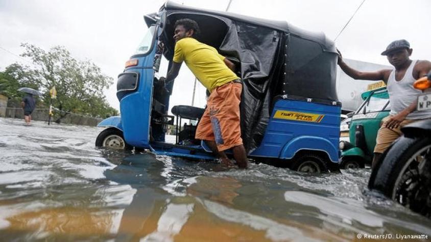 Más de 130.000 evacuados por lluvias en Sri Lanka