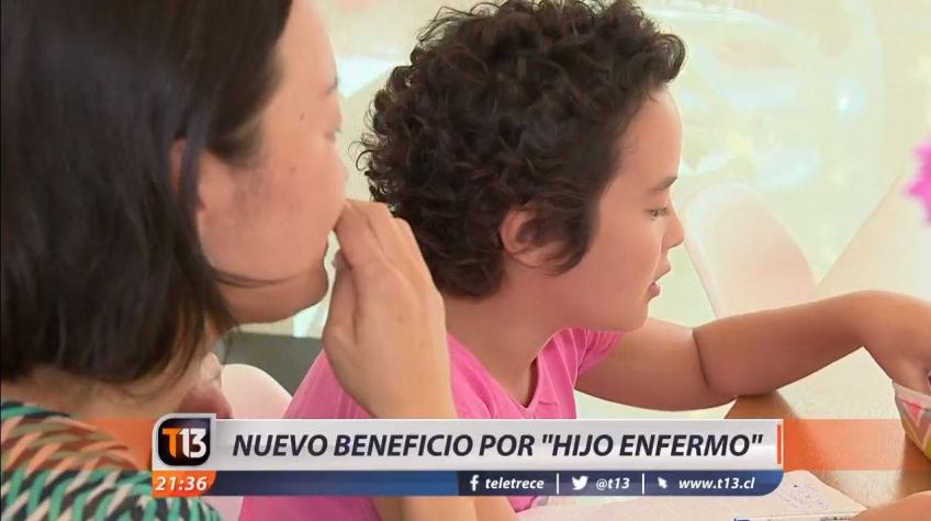 [VIDEO] Nuevo beneficio por "hijo enfermo" anunciado por la Presidenta