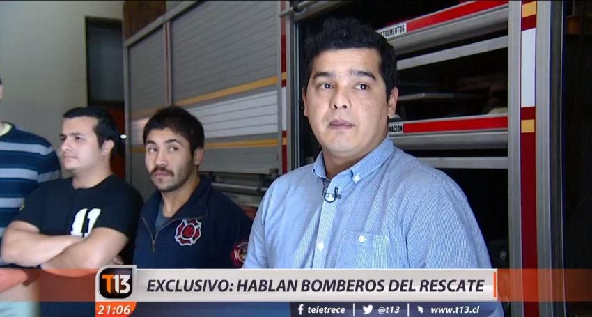 [VIDEO] EXCLUSIVO T13: Hablan los bomberos protagonístas del rescate a Eduardo Lara