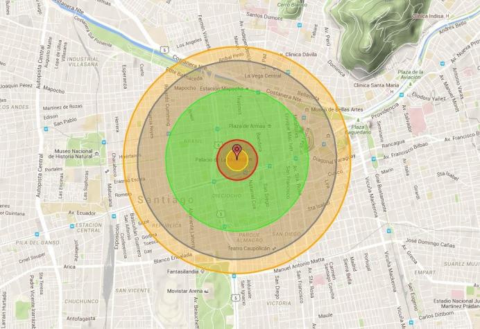 ¿Qué pasaría si la bomba atómica de Hiroshima detonara en Santiago?
