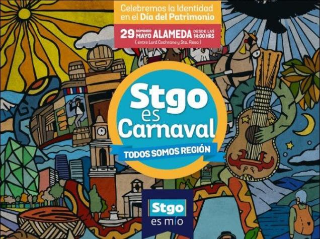 Revisa los desvíos de tránsito programados para la celebración de “Santiago es Carnaval”
