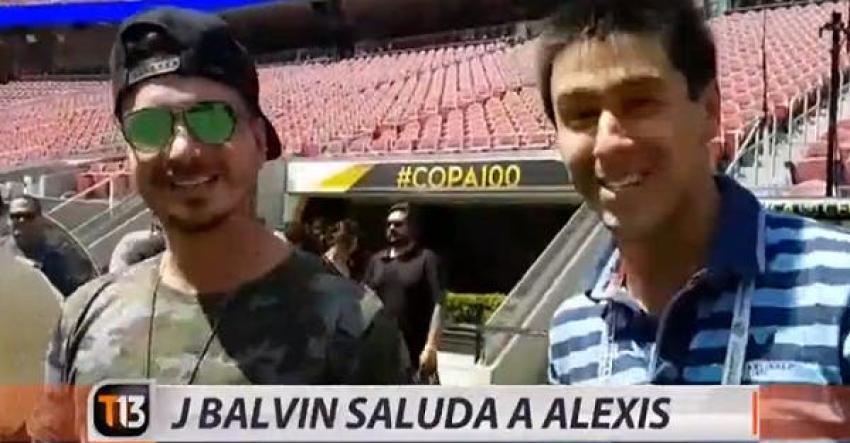 [VIDEO] El saludo de J Balbin a Alexis Sánchez en la Copa América Centenario