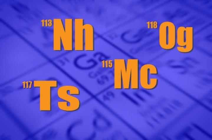 Cuál es el nombre de los nuevos elementos de la tabla periódica