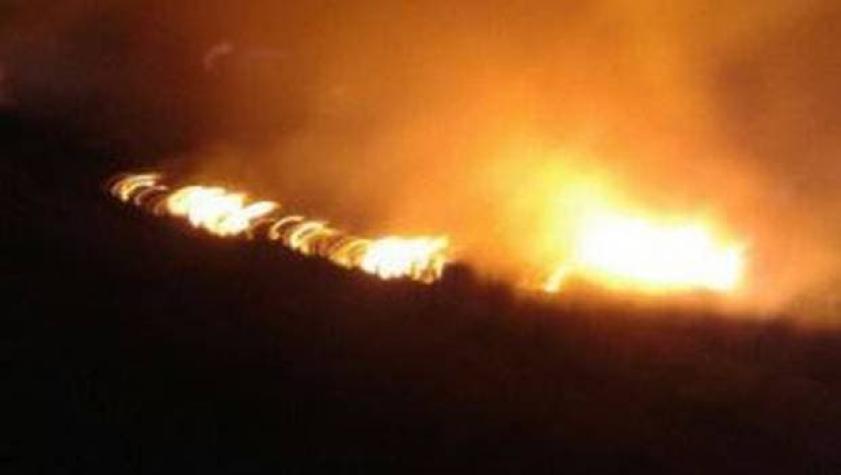 Alerta amarilla en la comuna de Huara en Iquique por incendio de pastizal