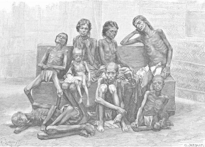 Cómo el gobierno colonial británico dejó morir de hambre a un millón de indios