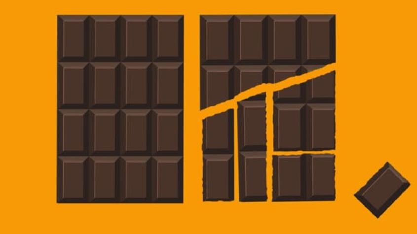 Cómo se explica la ilusión óptica de la barra de chocolate infinita que se ha vuelto viral