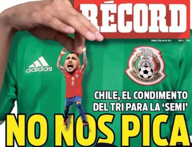 Diario mexicano "calienta" el partido ante Chile en la Copa Centenario