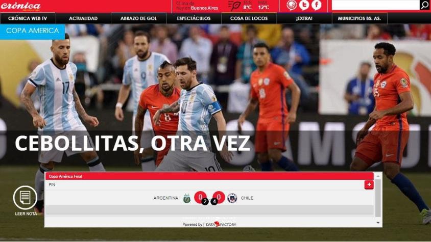 "Es para llorar": Así reaccionó la prensa argentina tras la nueva final perdida ante la "Roja"