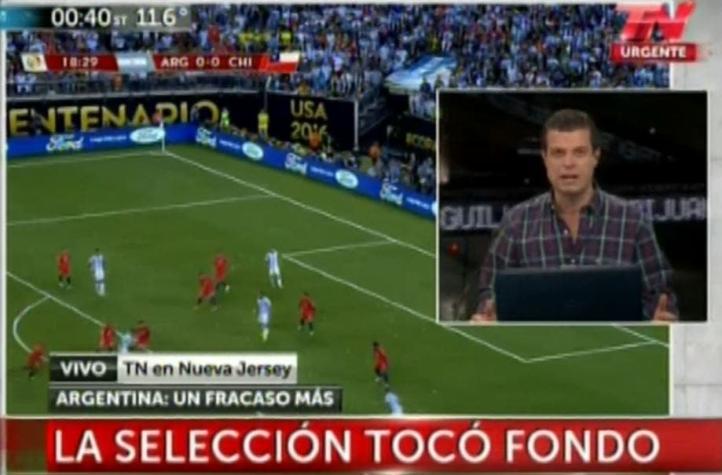 [VIDEO] "La selección tocó fondo": escucha el relato de la TV argentina tras perder la final