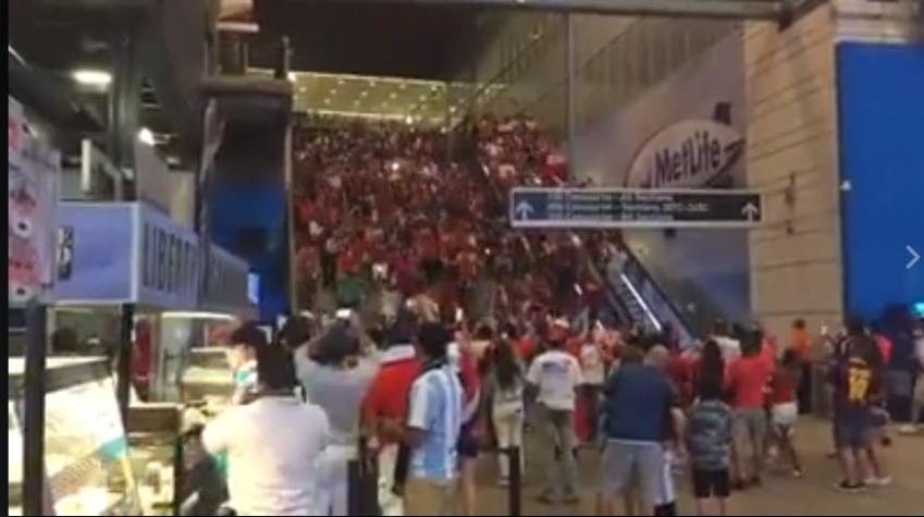 El notable festejo de la Marea Roja al salir del MetLife Stadium