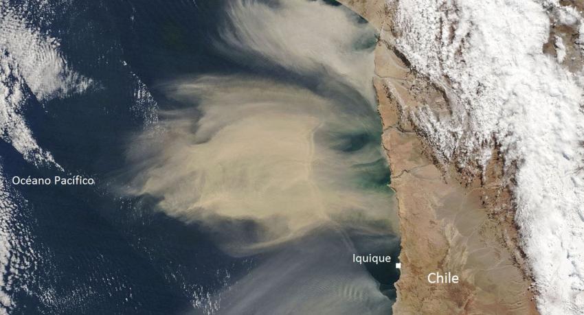 Preocupación en la Nasa por "inusual" tormenta de arena en el norte de Chile