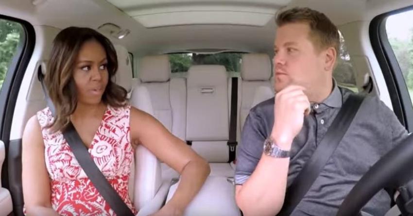 [VIDEO] Michelle Obama canta a ritmo de Beyoncé en Carpool Karaoke