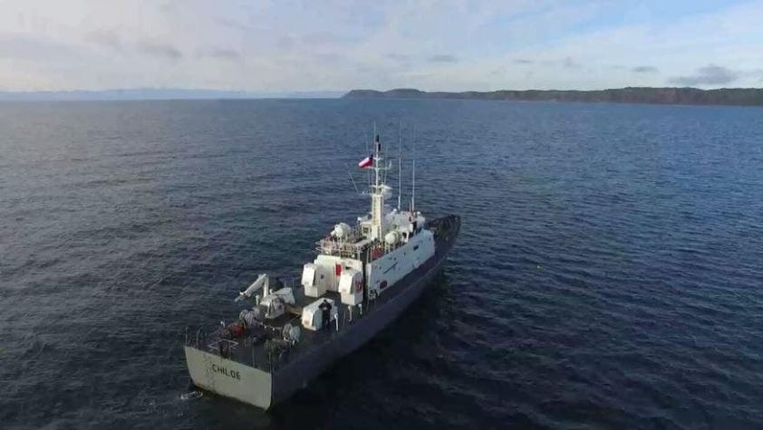Armada realiza labores de búsqueda de tres pescadores desaparecidos en Calbuco