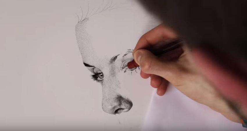 [VIDEO] Artista utiliza más de un millón de puntos para crear este increíble retrato