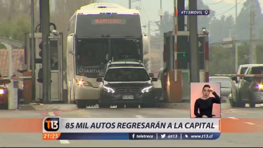[VIDEO] Operación Retorno: 85 mil autos regresarán a la capital
