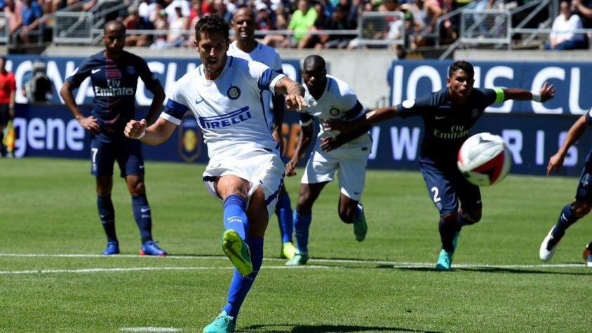 Inter sin Gary Medel cae en partido amistoso ante el París Saint-Germain