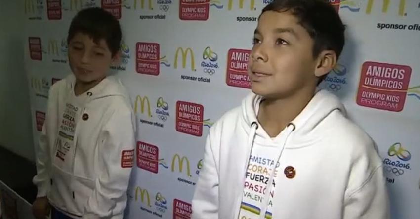 [VIDEO] Dos niños chilenos cumplirán su sueño en Río 2016