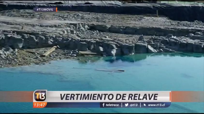 [VIDEO] Escurrimiento de un relave en Puchuncaví provoca gran contaminación en Valle los Maitenes