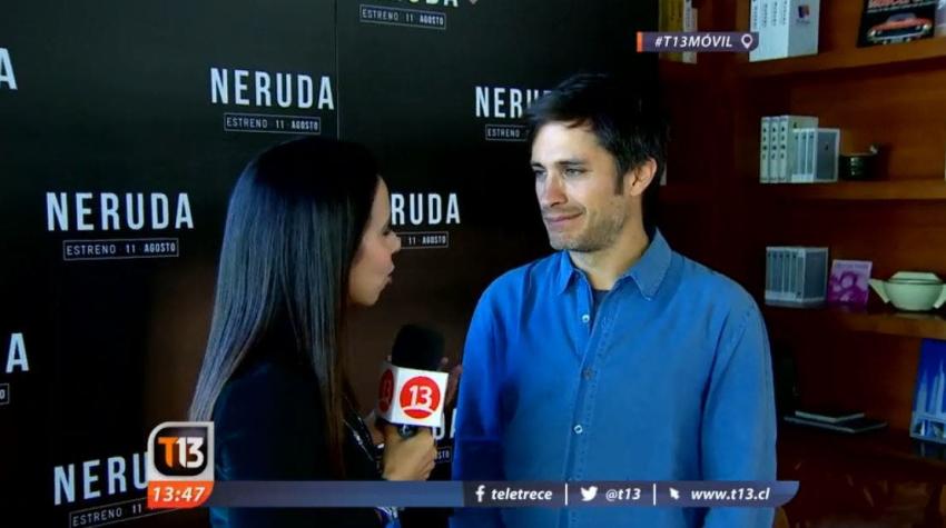 [VIDEO] "Neruda": Gael García Bernal conversa con T13 y entrega detalles de su nueva película