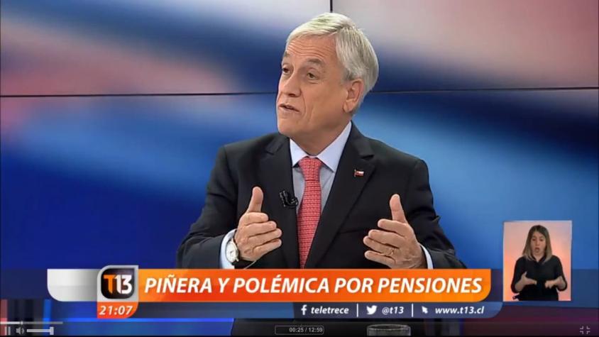 [EXCLUSIVO] Ex Presidente Piñera: "Podemos hacer una reforma manteniendo el sistema mixto"