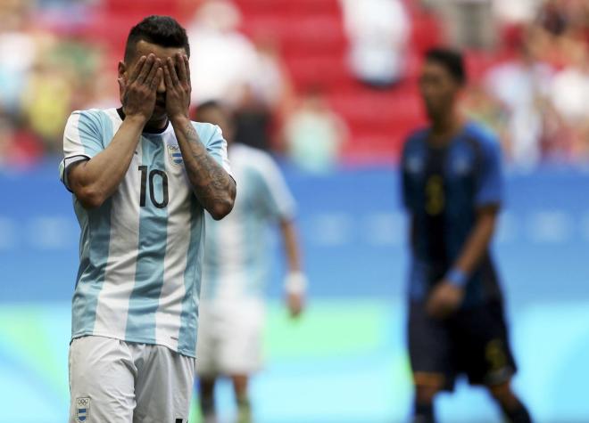 Argentina eliminada en fútbol de Río 2016 tras empatar con Honduras