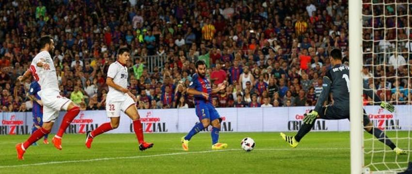 [Gol a Gol] Barcelona con Bravo de titular vence a Sevilla y gana la Supercopa de España