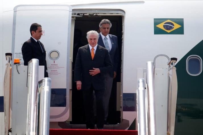 Michel Temer arriba a China en su primer viaje como presidente de Brasil