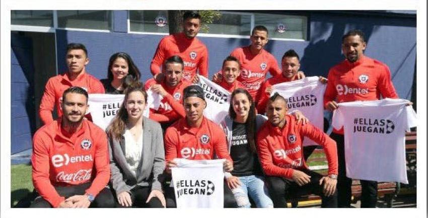 Jugadores de "La Roja" expresan apoyo al fútbol femenino en Chile