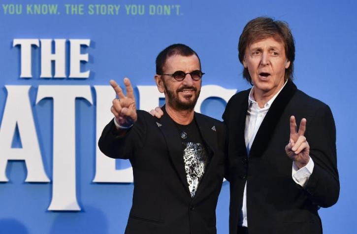 El reencuentro de Paul McCartney y Ringo Starr en el estreno de documental de The Beatles