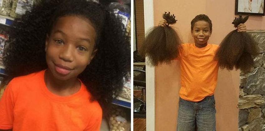 El niño que no se cortó el pelo en dos años para donárselos a los niños con cáncer
