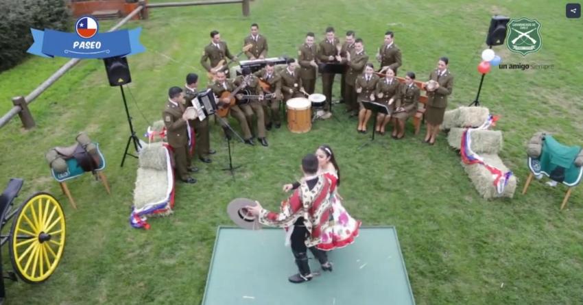 [VIDEO] Carabineros enseña a bailar cueca para estas Fiestas Patrias