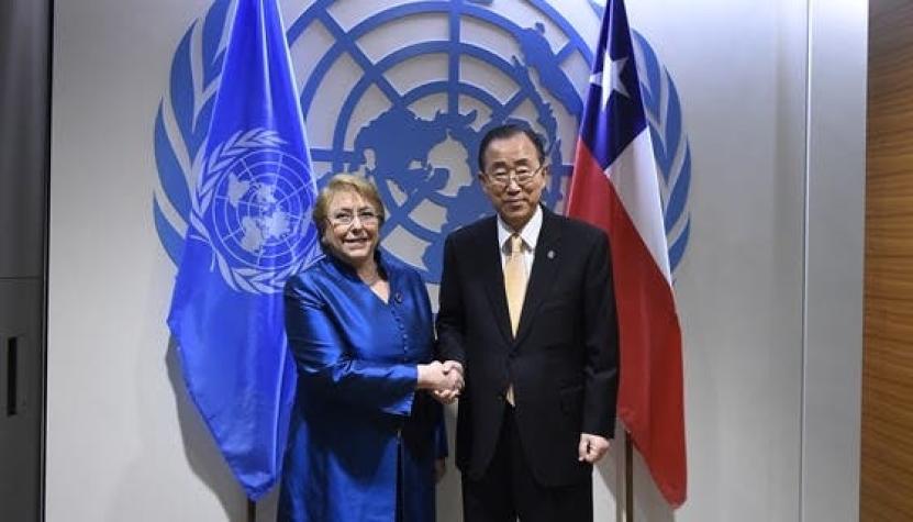 Presidenta Bachelet se reúne con el secretario general de Naciones Unidas