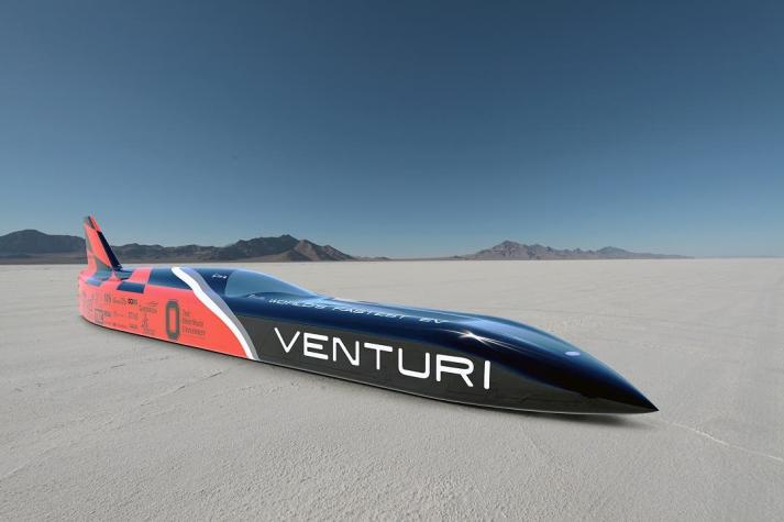 Venturi VBB-3, el vehículo eléctrico más rápido del mundo alcanzó record de 576 km/h