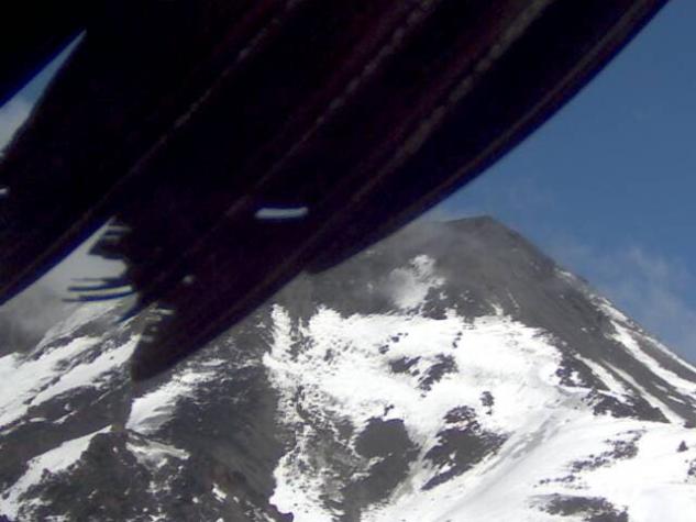 [FOTOS] El cóndor que alteró el ángulo de la cámara que vigila el volcán Nevados de Chillán
