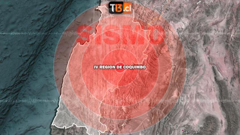 Sismo de menor intensidad se registra en las regiones de Atacama y Coquimbo