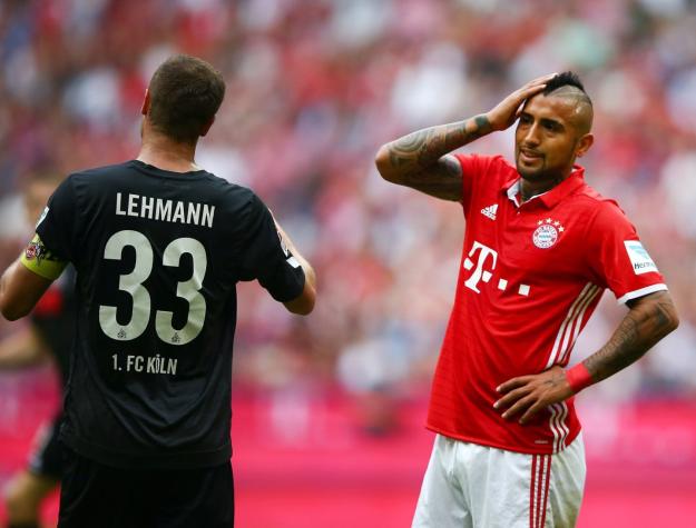 Vidal y Bayern ponen fin a su campaña perfecta en Bundesliga al empatar con Colonia