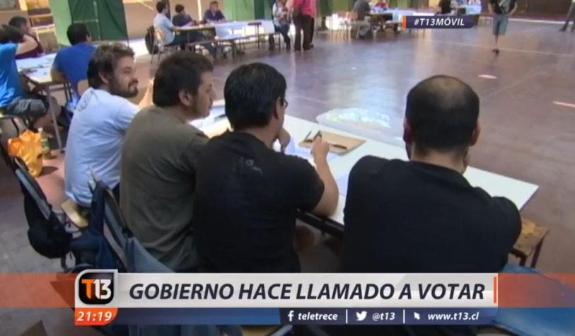 [VIDEO] Gobierno hace llamado a votar