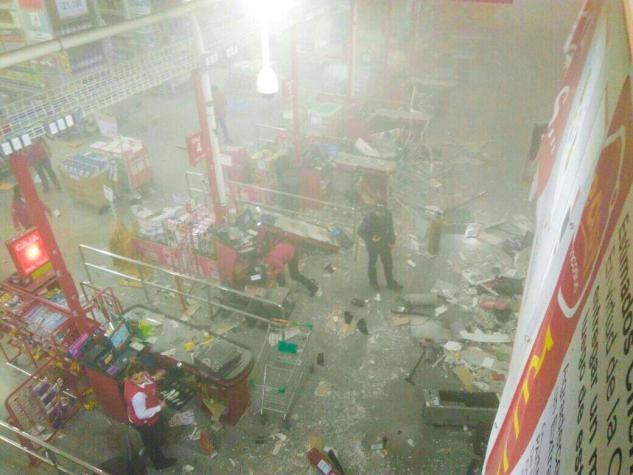 Se registra fuerte explosión por robo de cajero automático en Hualpén