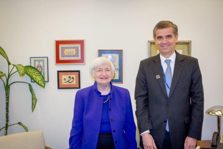 Presidente del Banco Central se reúne con la Presidenta de la Reserva Federal de EE.UU.