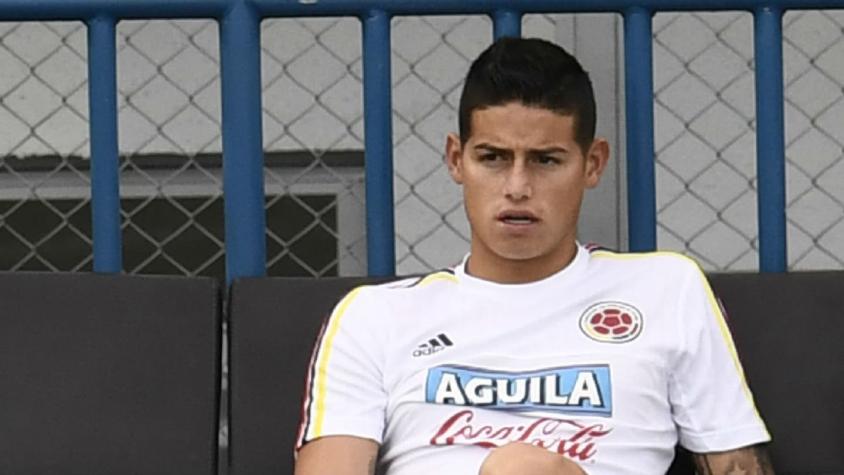 Colombia no contará con James Rodríguez ante Uruguay por las clasificatorias