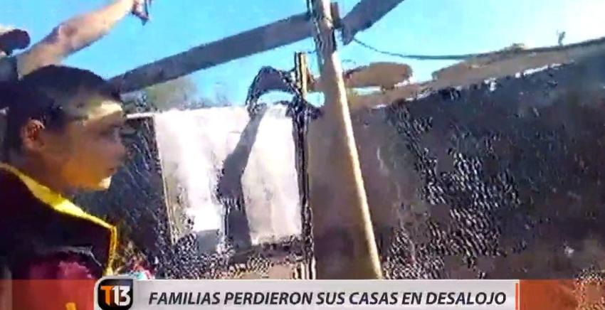 [VIDEO] Familias pierden sus casa en destructivo desalojo de campamento en Colina