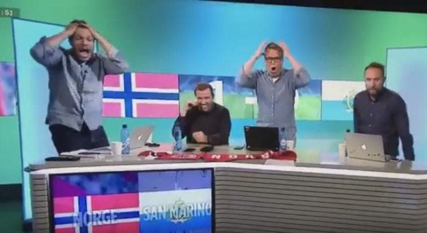 [VIDEO] Así reaccionaron en la televisión de Noruega con el sorpresivo gol de San Marino