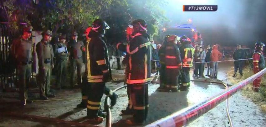 Incendio en Padre Hurtado dejó tres fallecidos