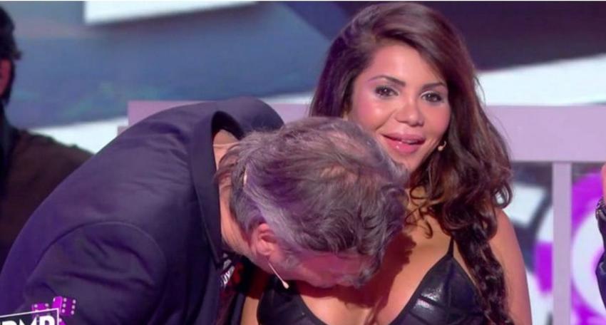 Escándalo y repudio en la TV francesa por periodista que le dio un beso en un busto a una mujer