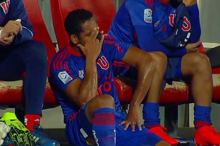 [VIDEO] El llanto de Jean Beausejour tras sufrir lesión en el Clásico Universitario