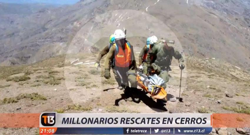 [VIDEO] Los millonarios costos de los rescates de montañistas extraviados en los cerros